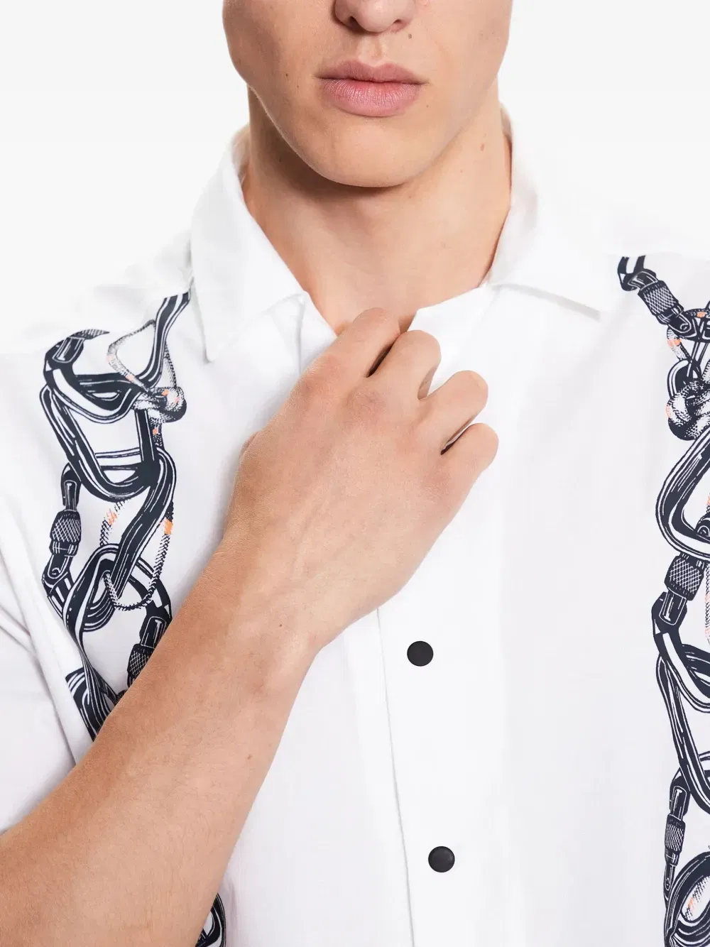 chain-print shirt