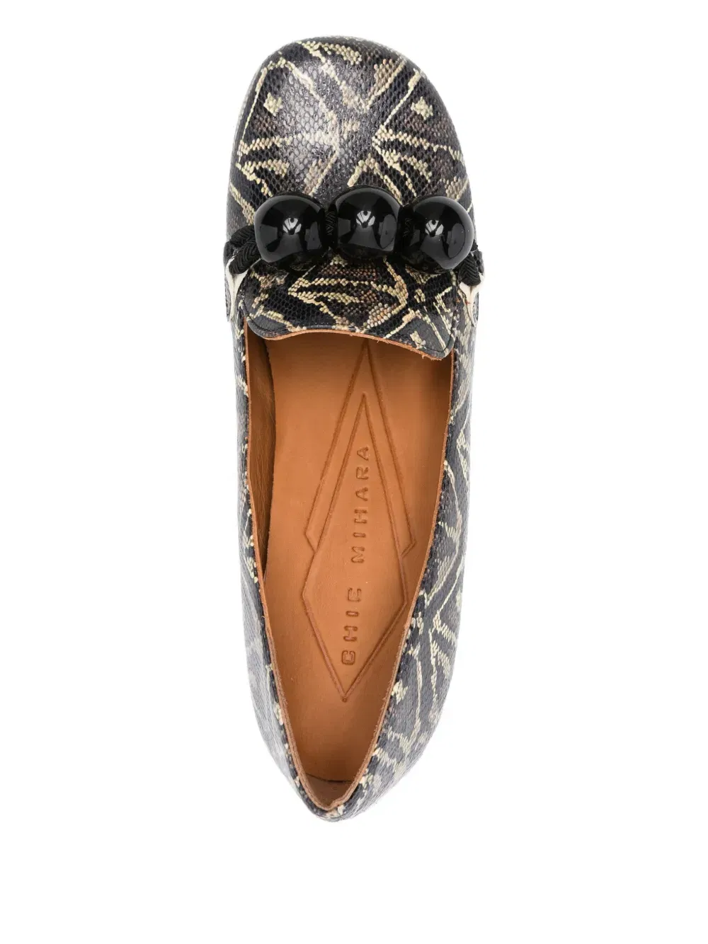50mm Mumba geometric-pattern block-heel pumps