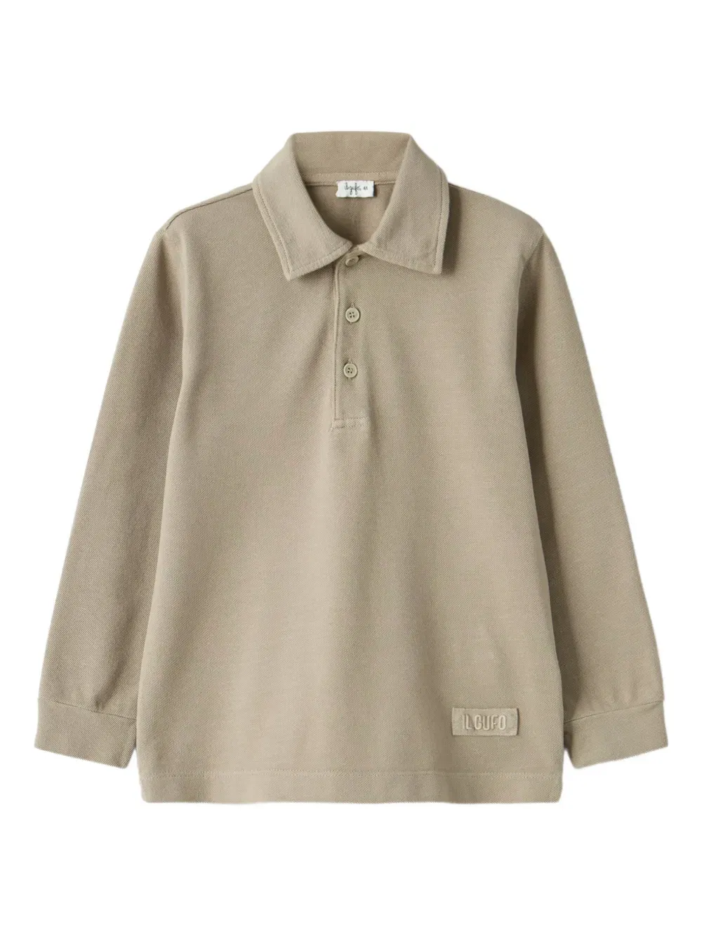 buttoned long-sleeved polo shirt