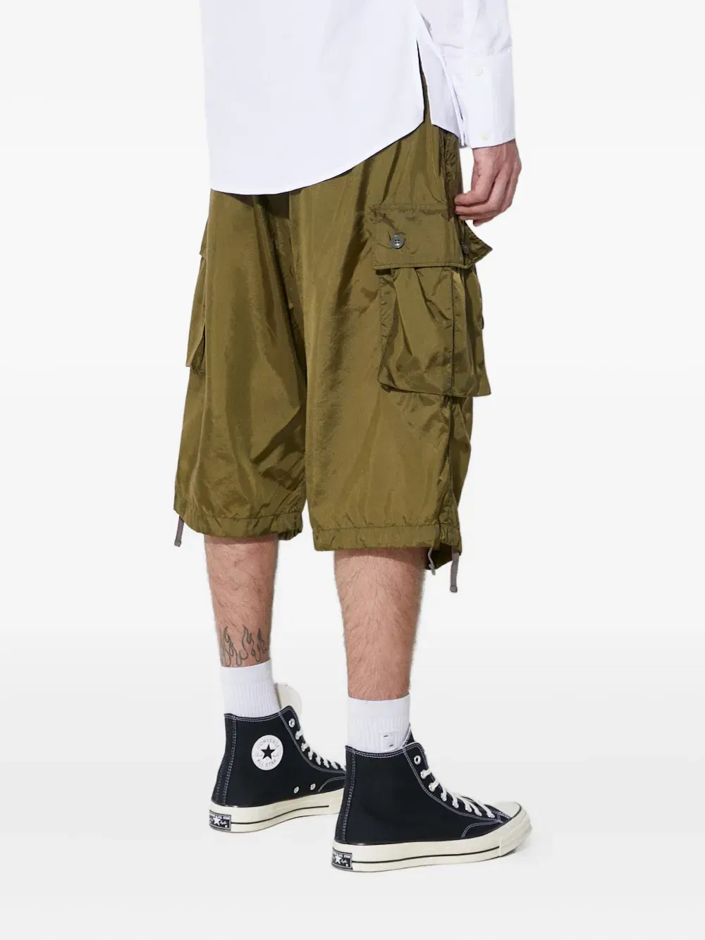 buttoned cargo shorts