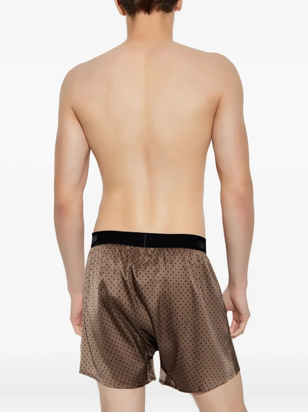 polka-dot pattern silk boxers