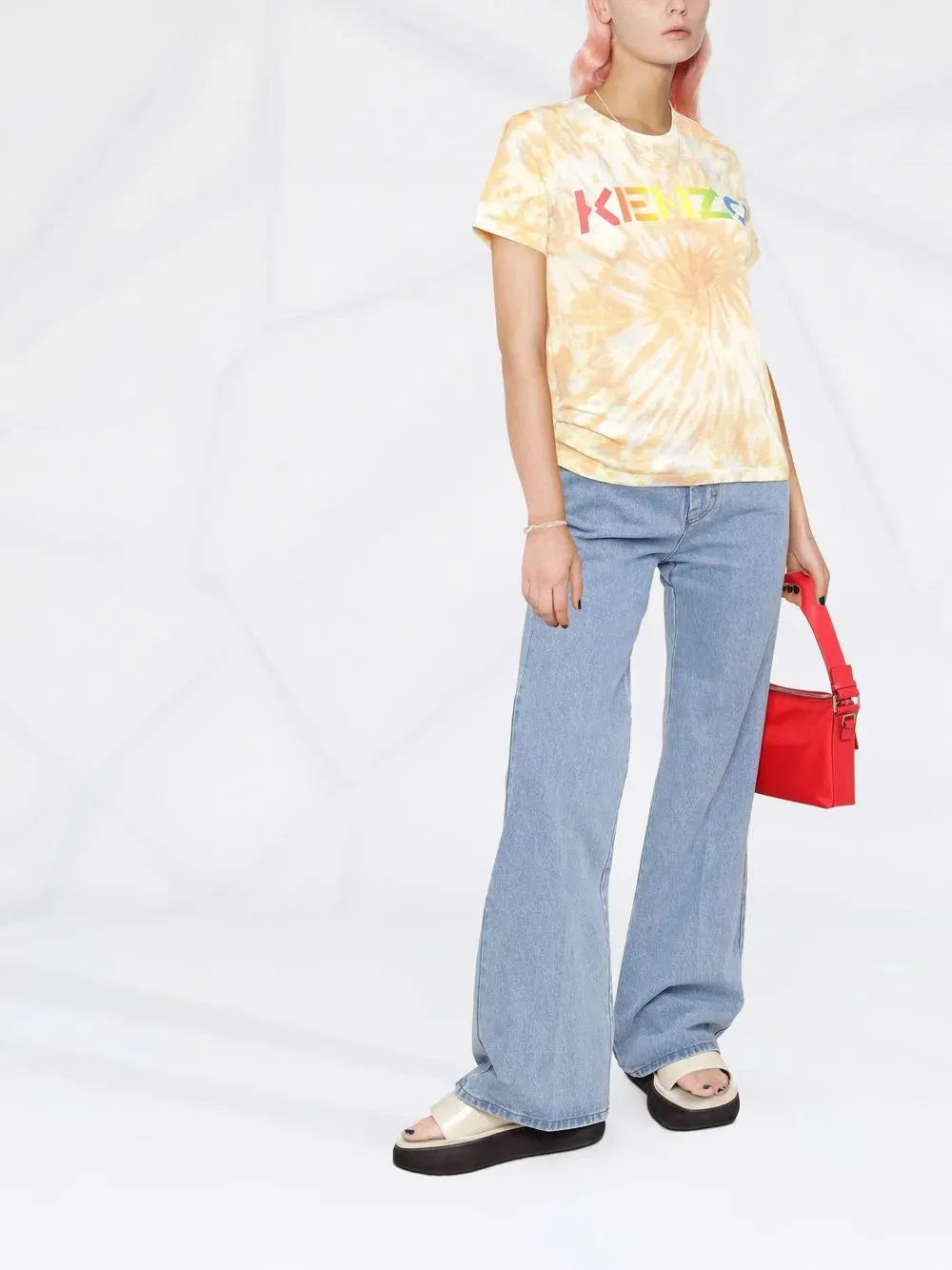 logo-print tie-dye T-Shirt