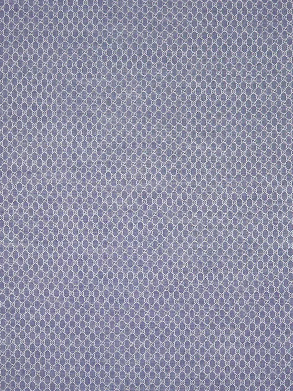 fringed logo-pattern shawl
