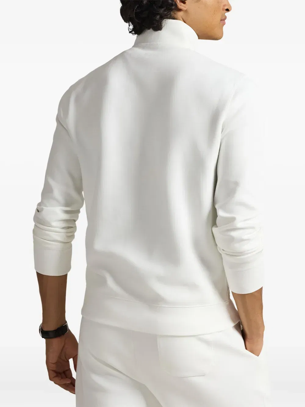 Double-knit quarter-zip pullover