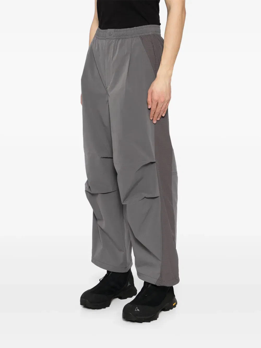 panelled wide-leg trousers