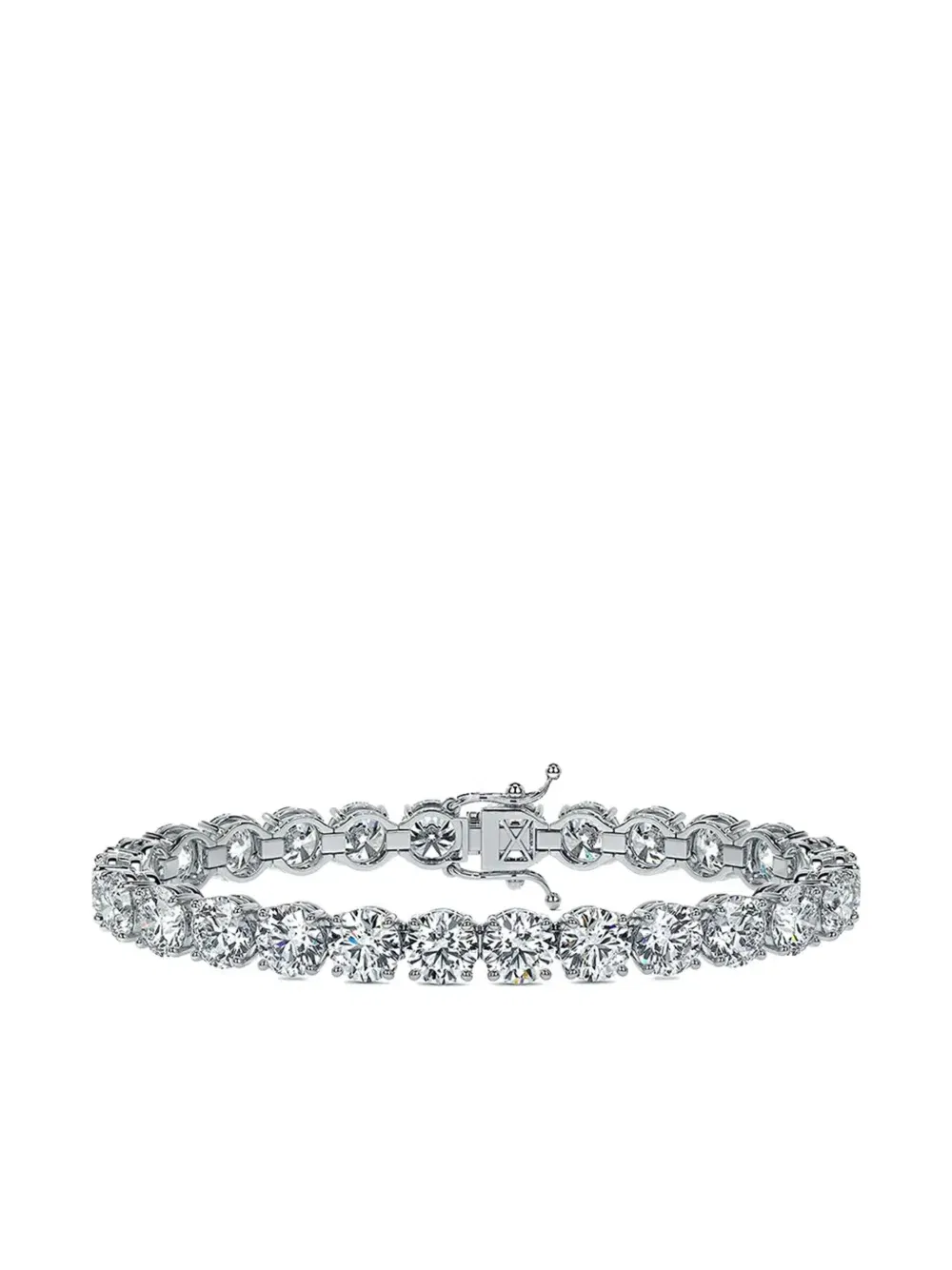 14K white gold diamond tennis bracelet