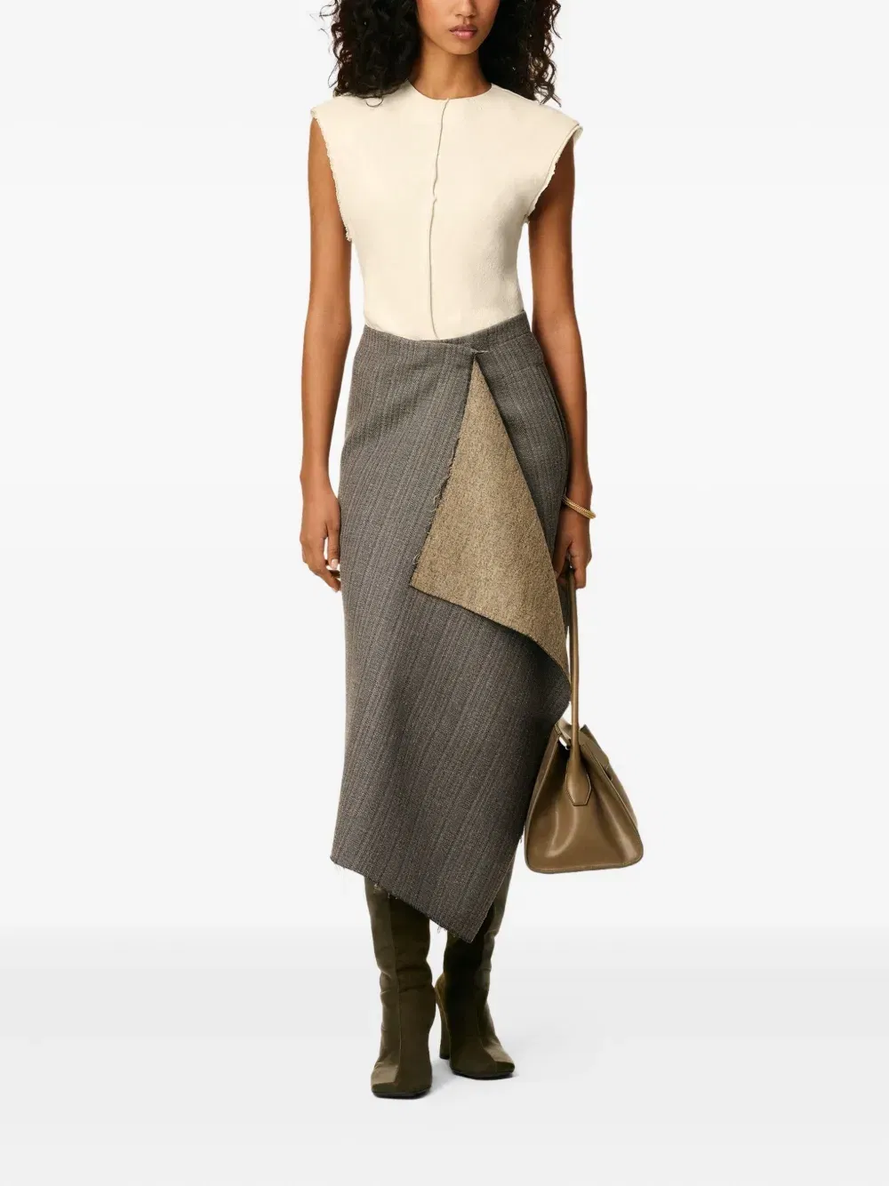 raw-edge sleeveless top