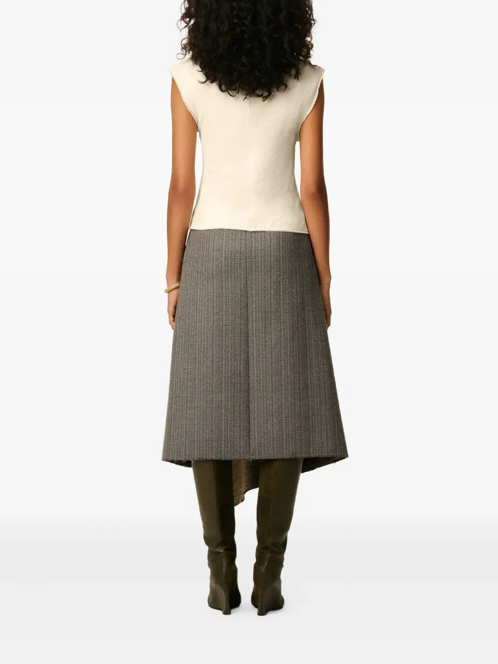 raw-edge sleeveless top