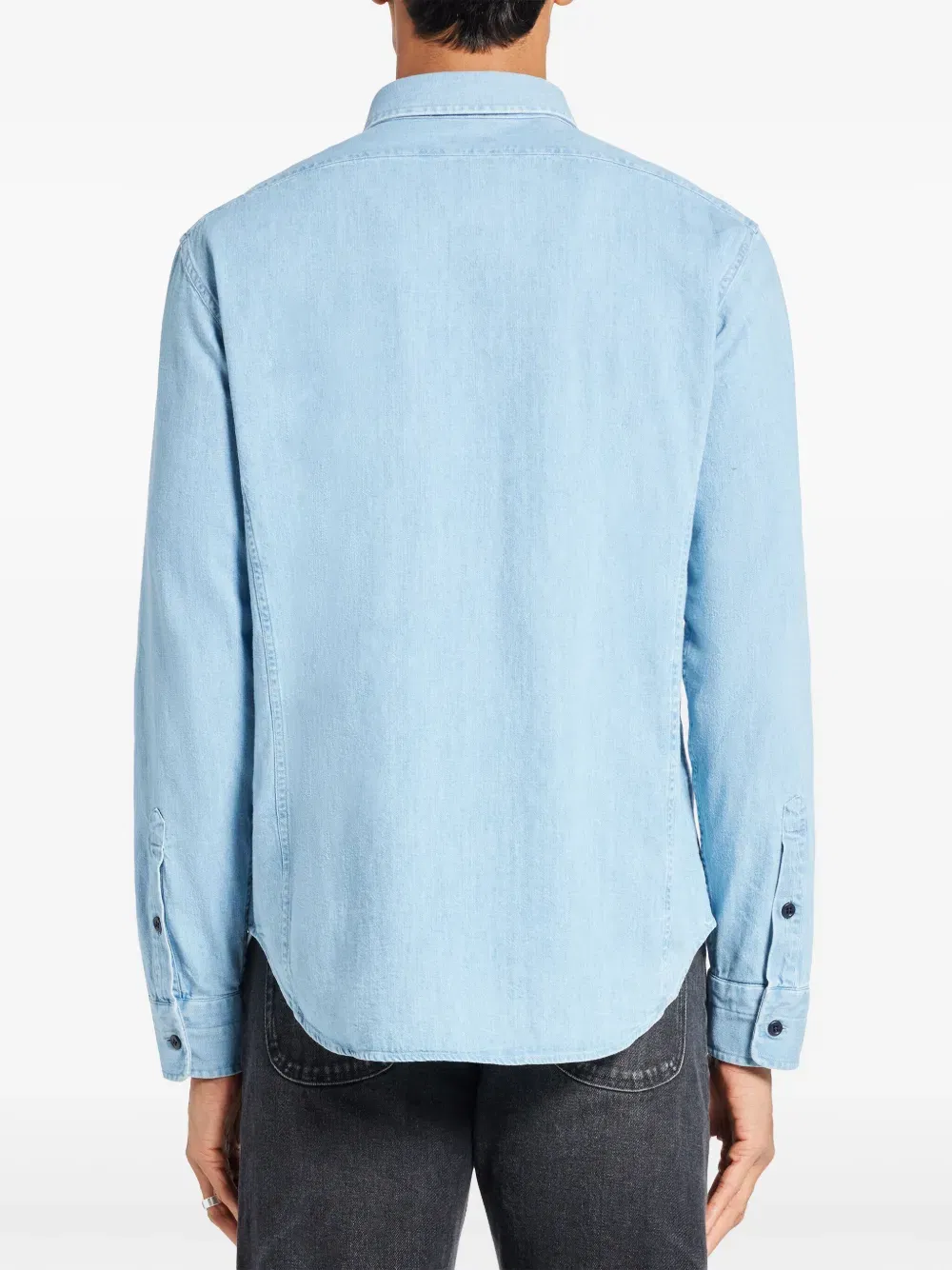 denim long-sleeve shirt