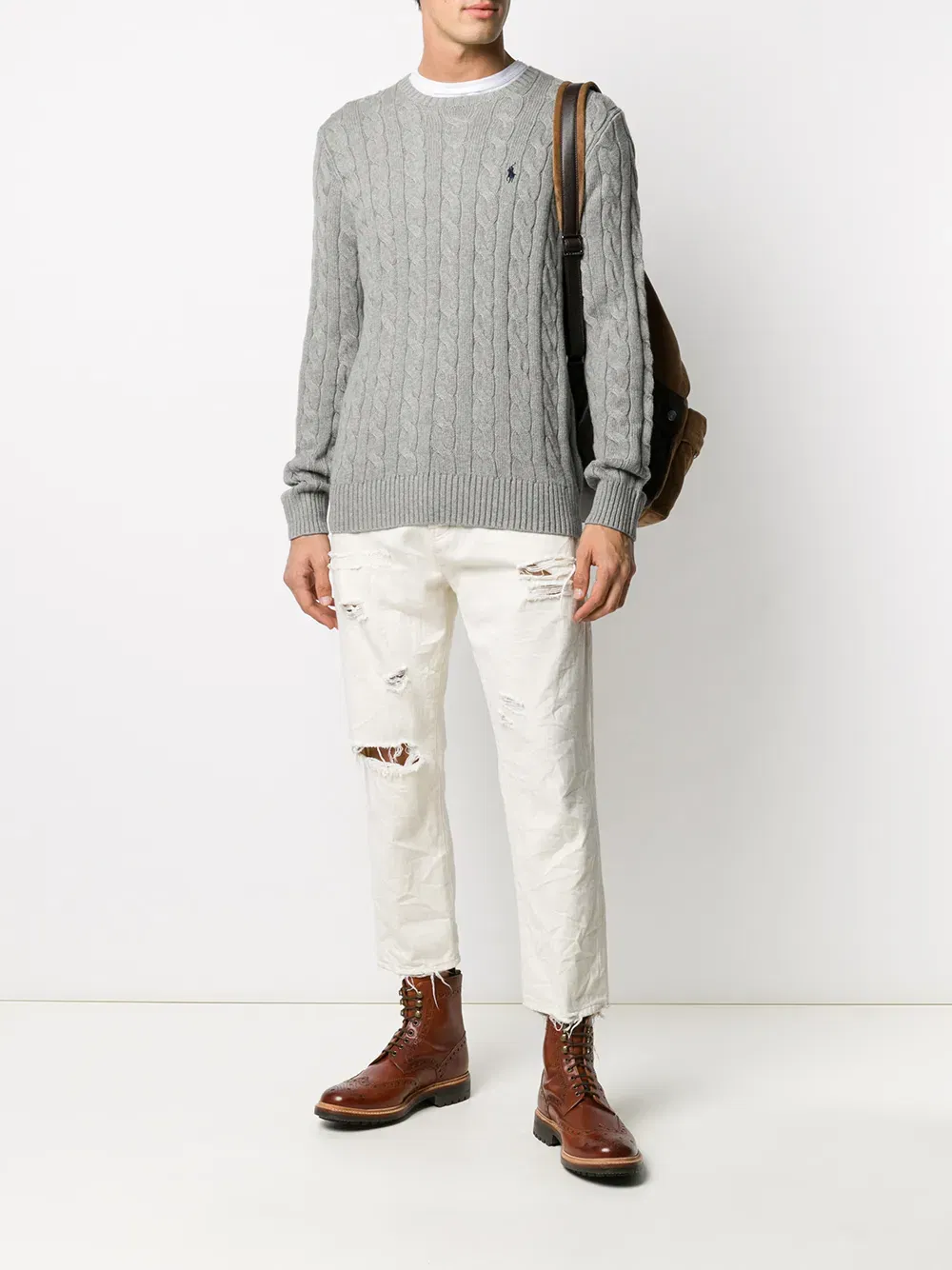 cable knit knitted sweatshirt