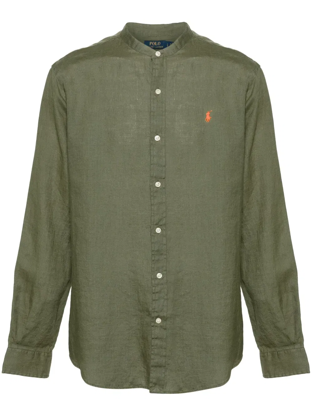 Polo-Pony-motif linen shirt