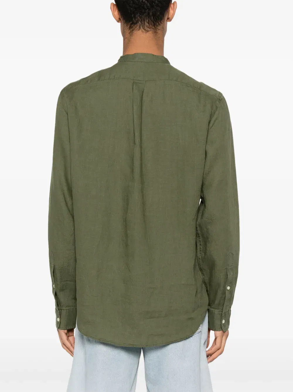 Polo-Pony-motif linen shirt