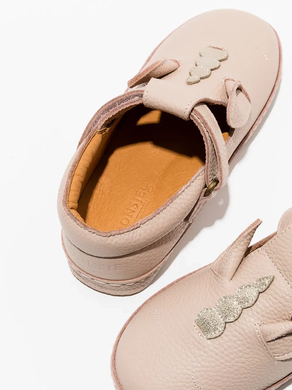 glitter applique strap loafer