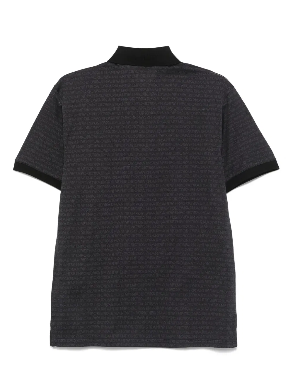 logo-jacquard polo shirt