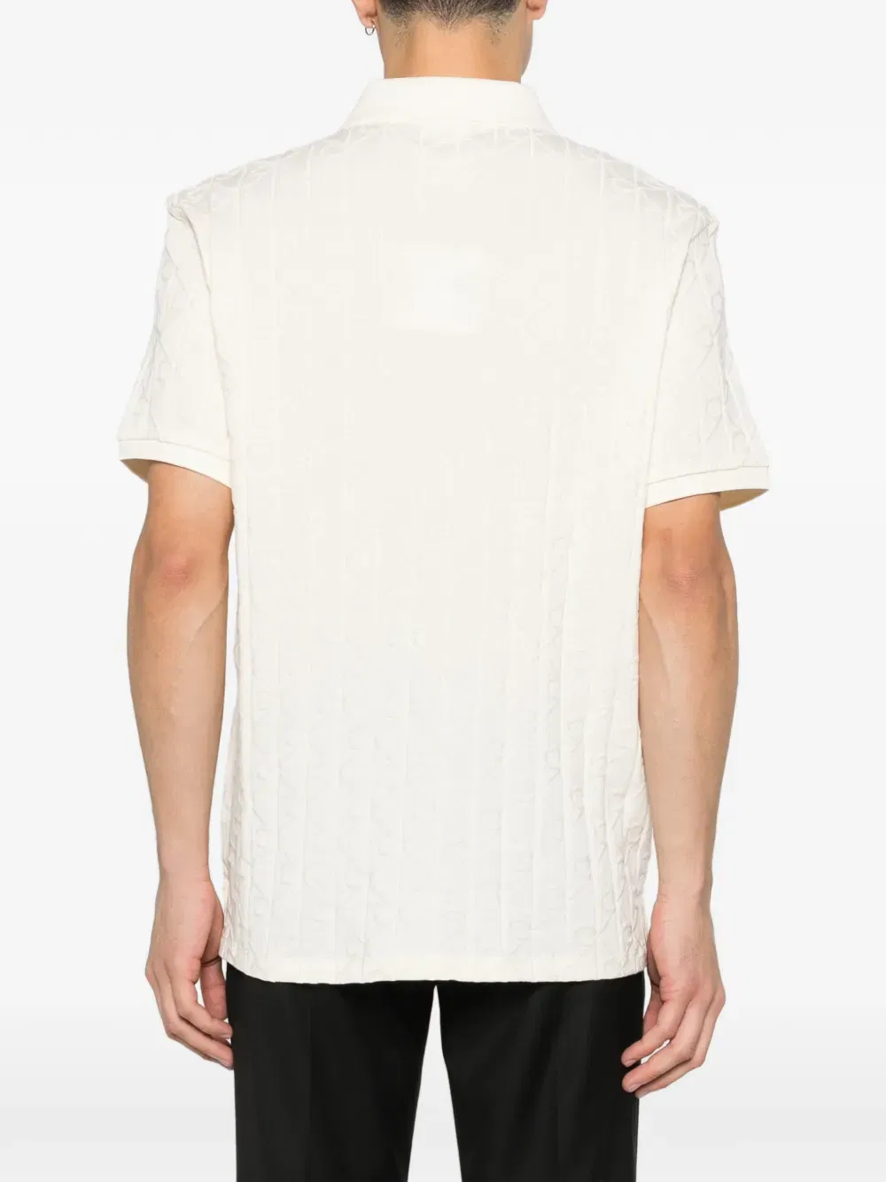 logo-jacquard polo shirt