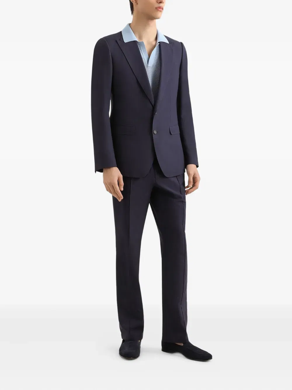 peak-lapel tailored blazer