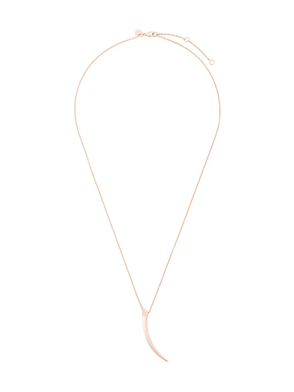 Tusk pave diamond pendant necklace