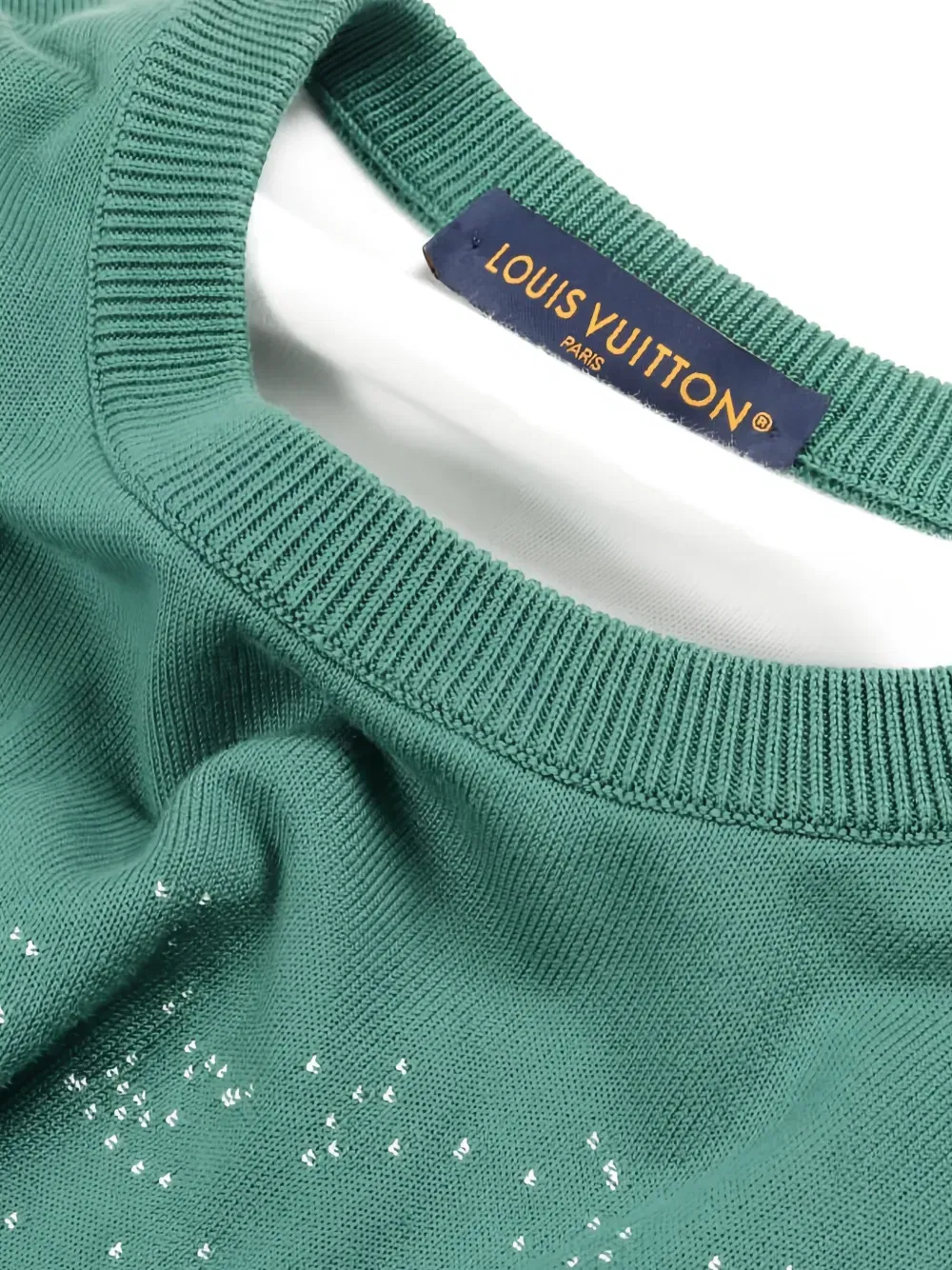 monogram knit cotton top