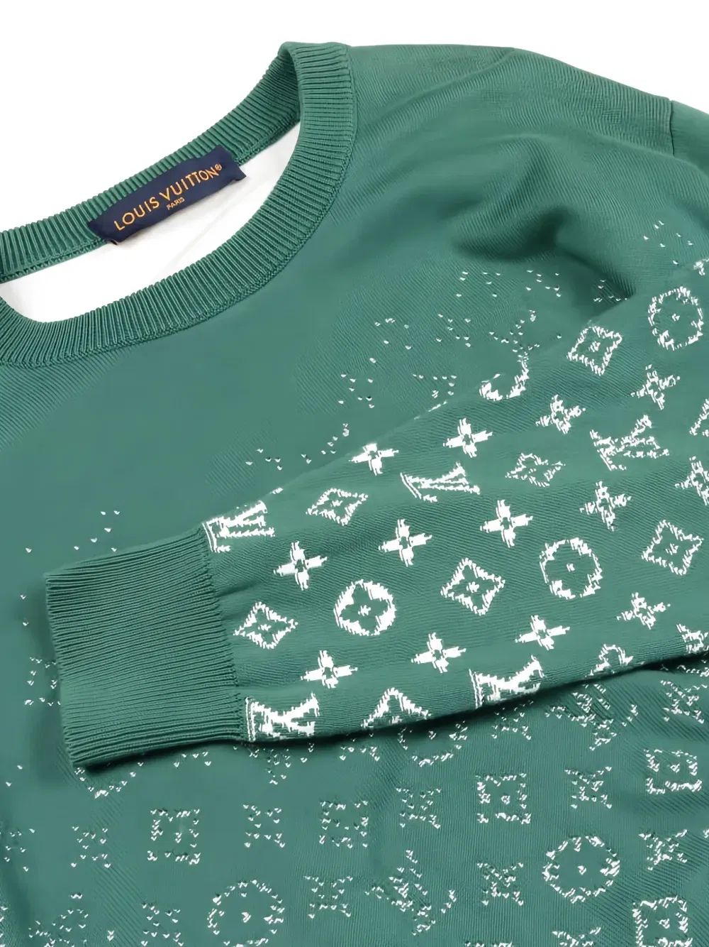 monogram knit cotton top
