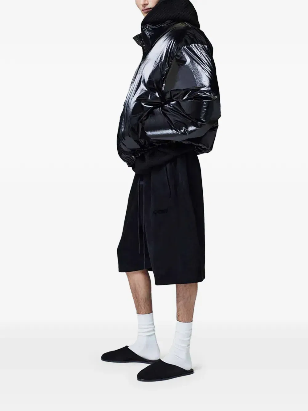 logo-sleeve jacket