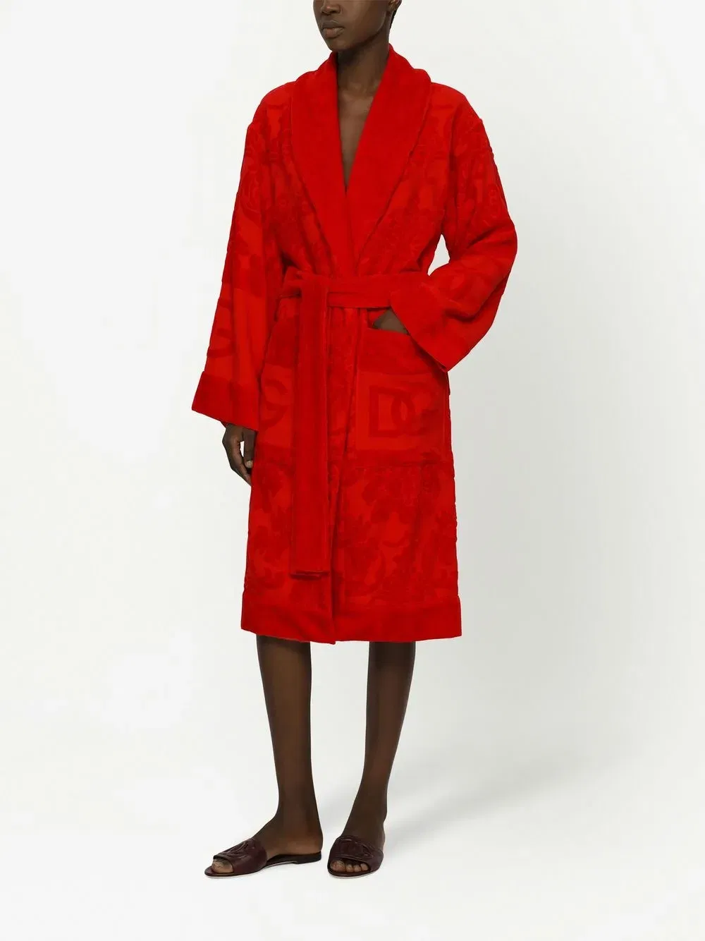 terry cotton jacquard bath robe