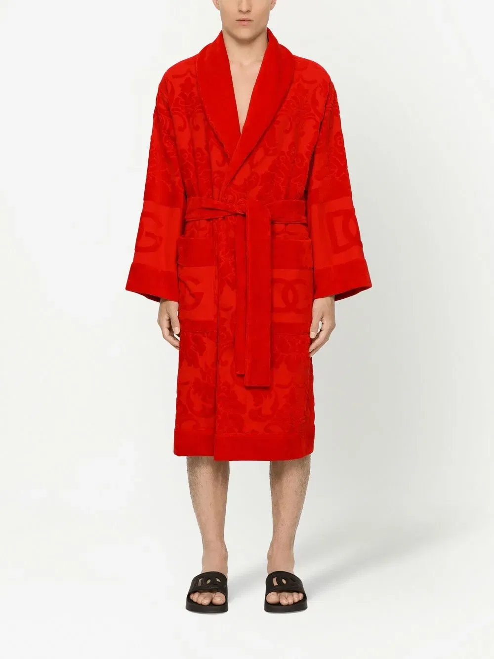 terry cotton jacquard bath robe
