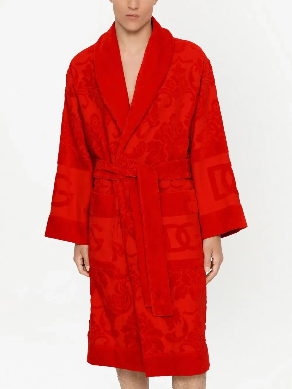 terry cotton jacquard bath robe