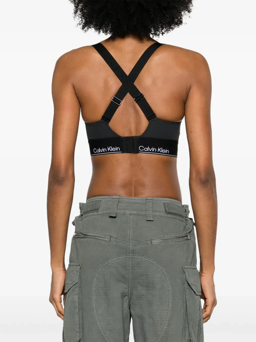 logo-waistband sports bra