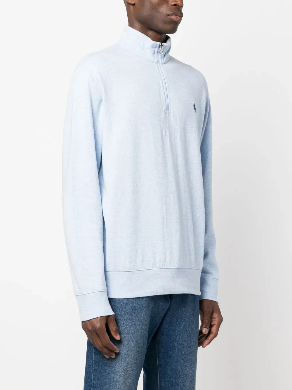 embroidered-logo cotton-blend jumper