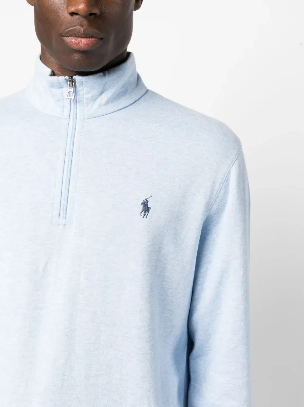 embroidered-logo cotton-blend jumper