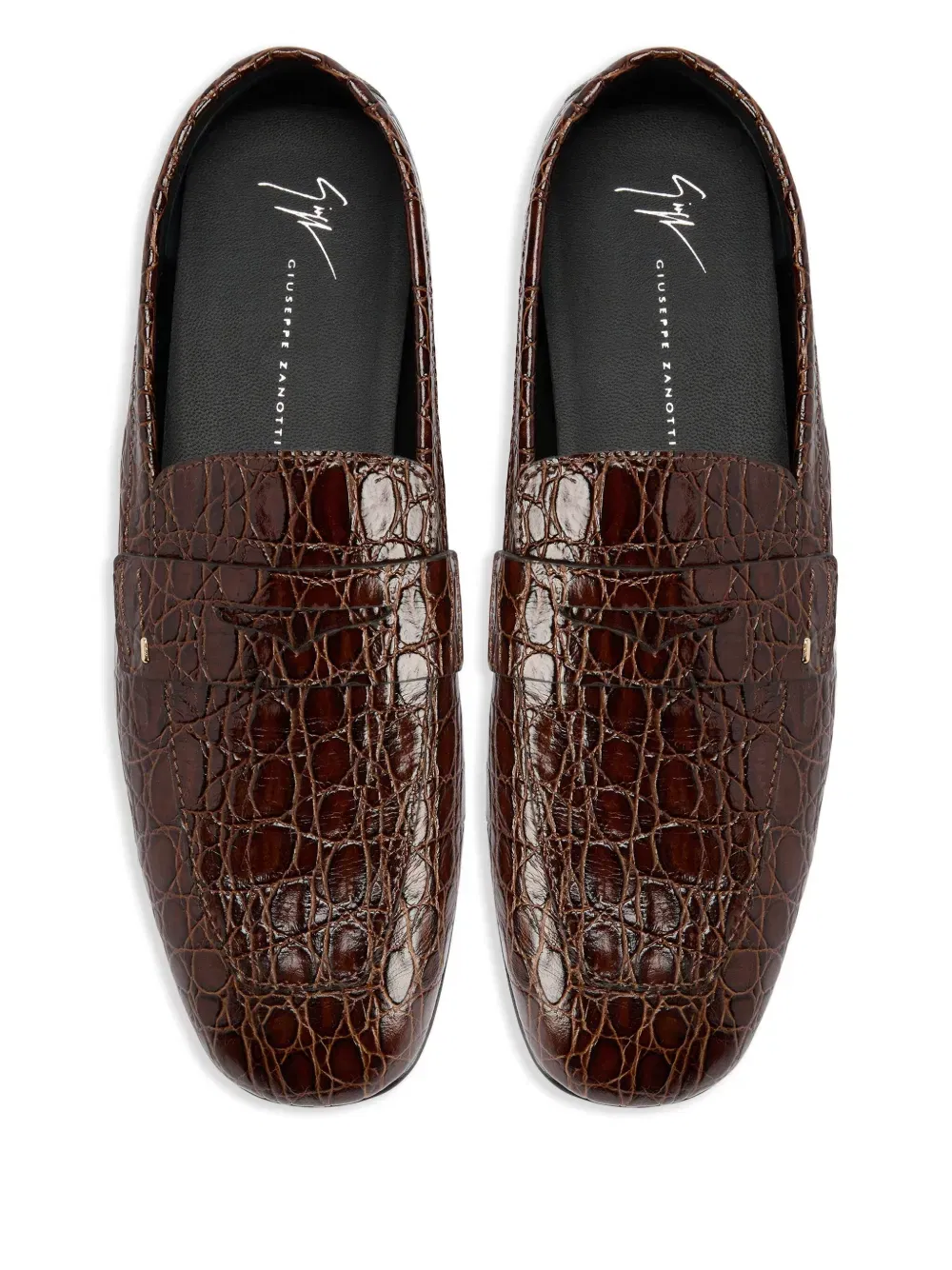 Cristophe crocodile-embossed loafers
