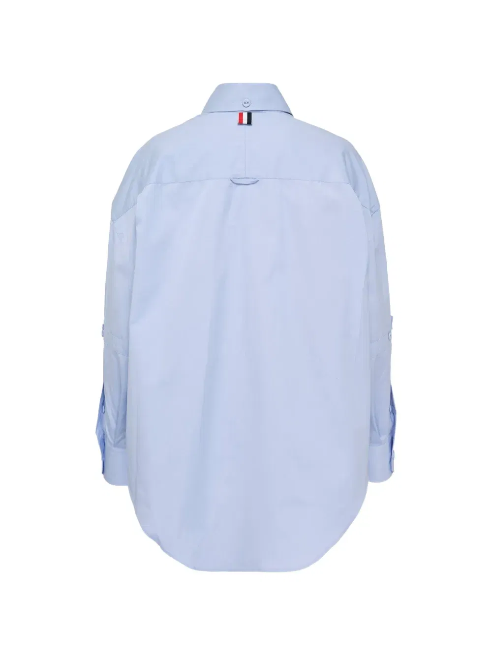 point-collar long-sleeve shirt