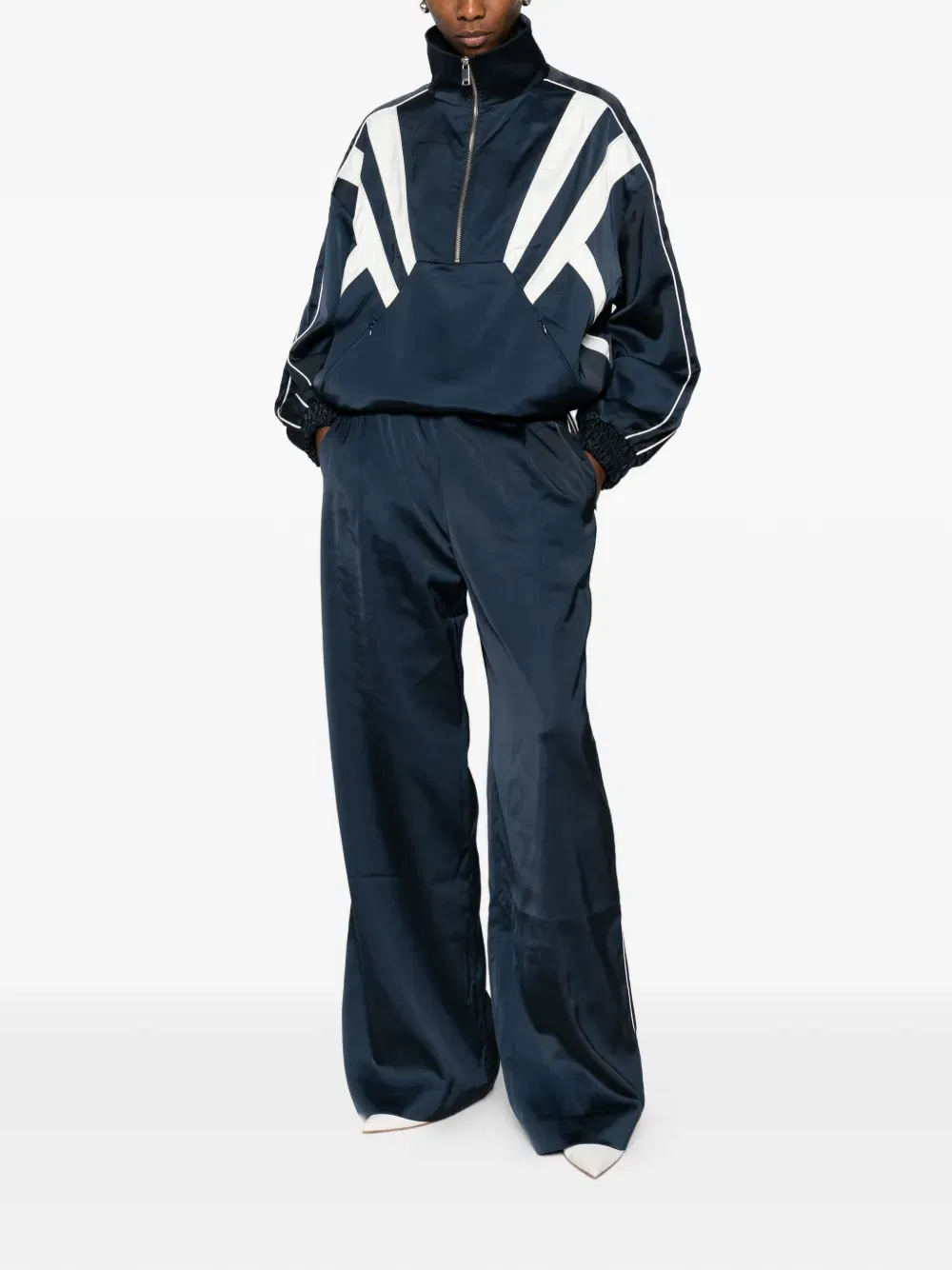 zip graphic hooded jacket