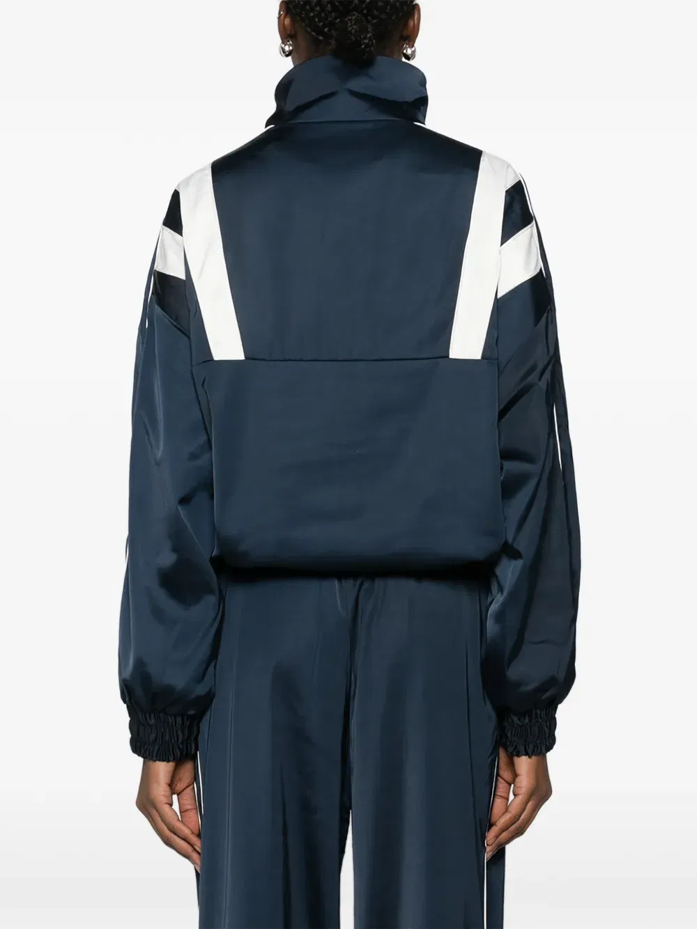 zip graphic hooded jacket