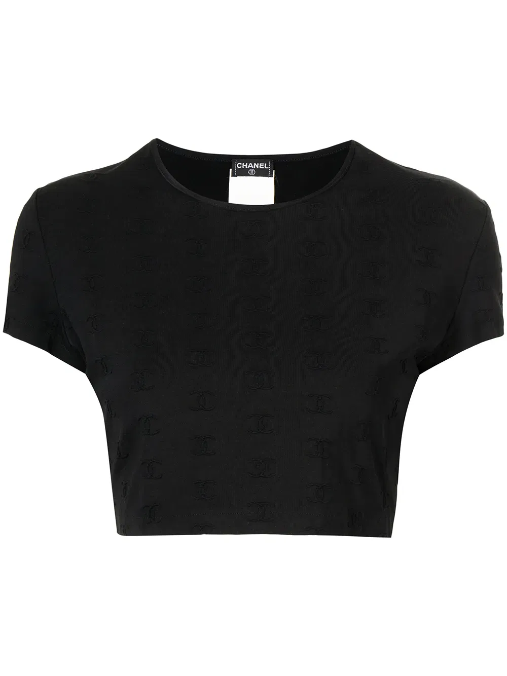1997 CC logo-embroidered crop top
