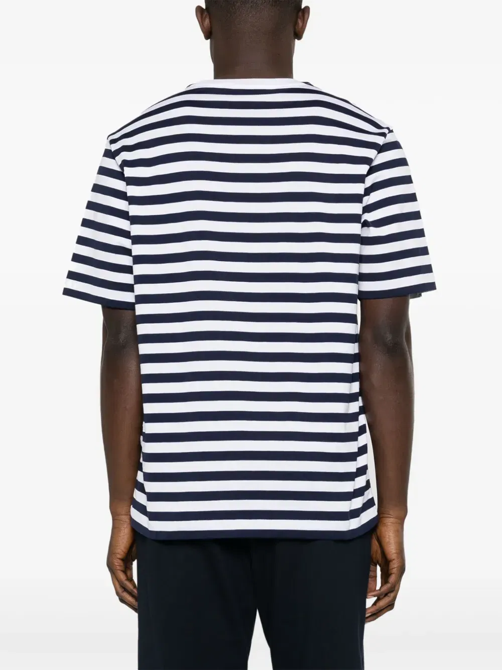 Medusa-embroidered striped T-Shirt