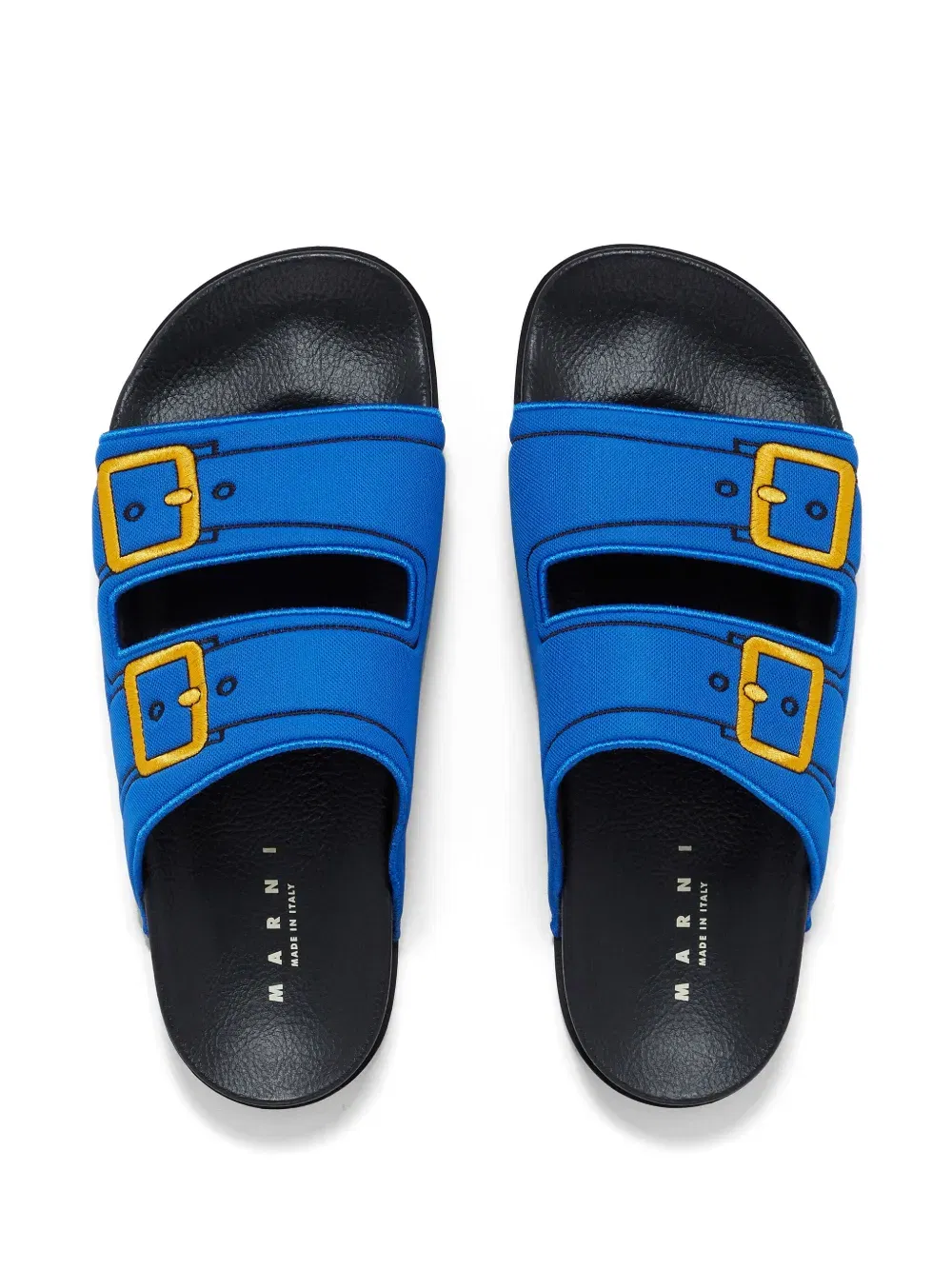 embroidered slip-on slides