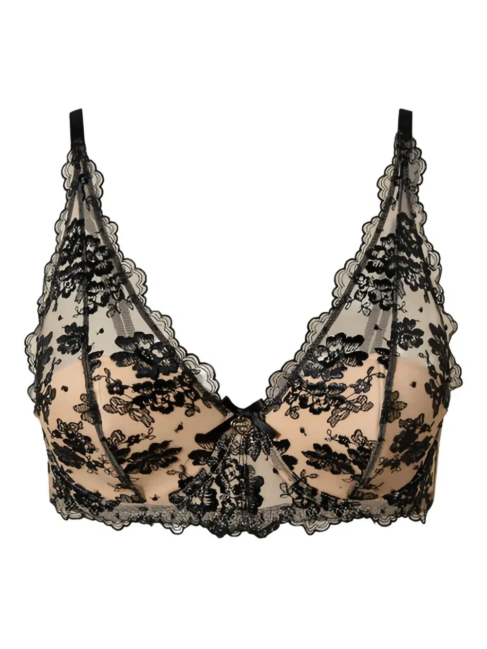 embroidered tulle bralette