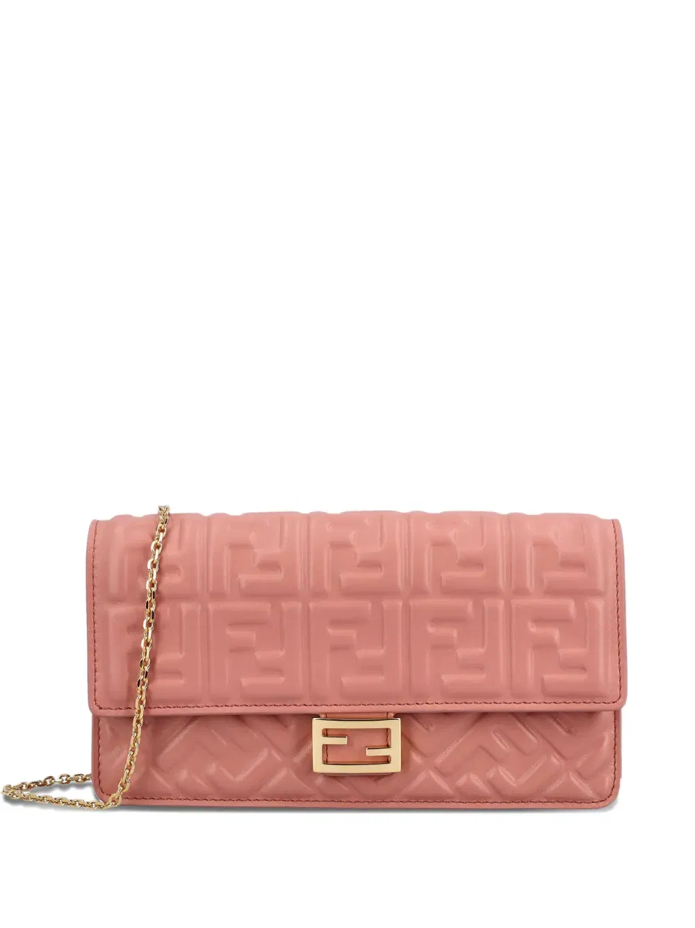 baguette embossed-logo leather wallet