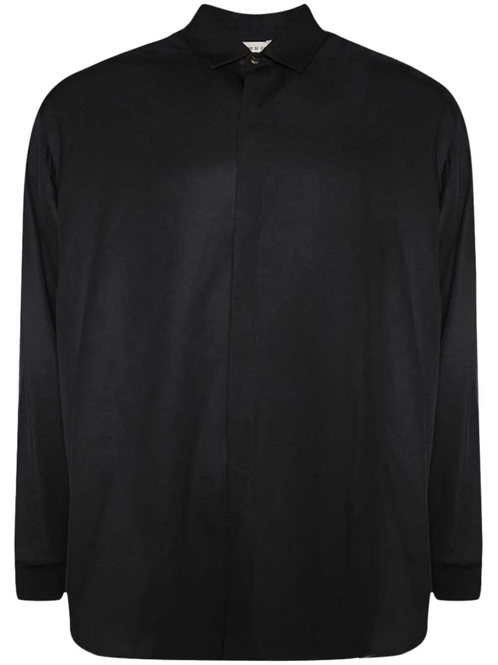 layered drop-shoulder shirt