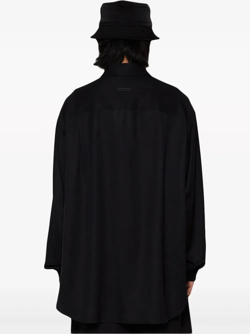layered drop-shoulder shirt