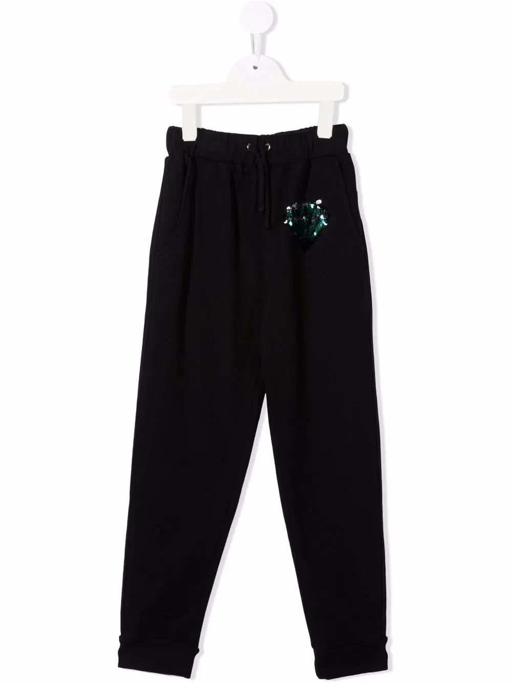 sequin-embroidered track pants