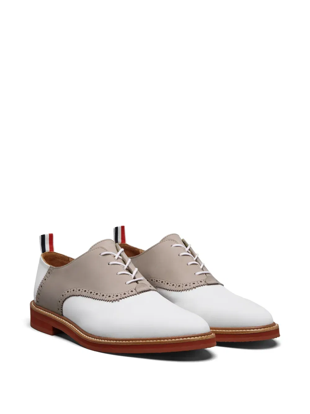 colour-block panelled oxford shoes