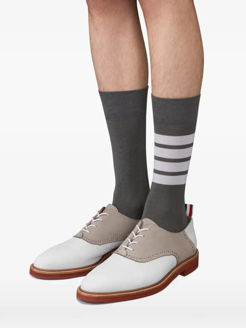 colour-block panelled oxford shoes
