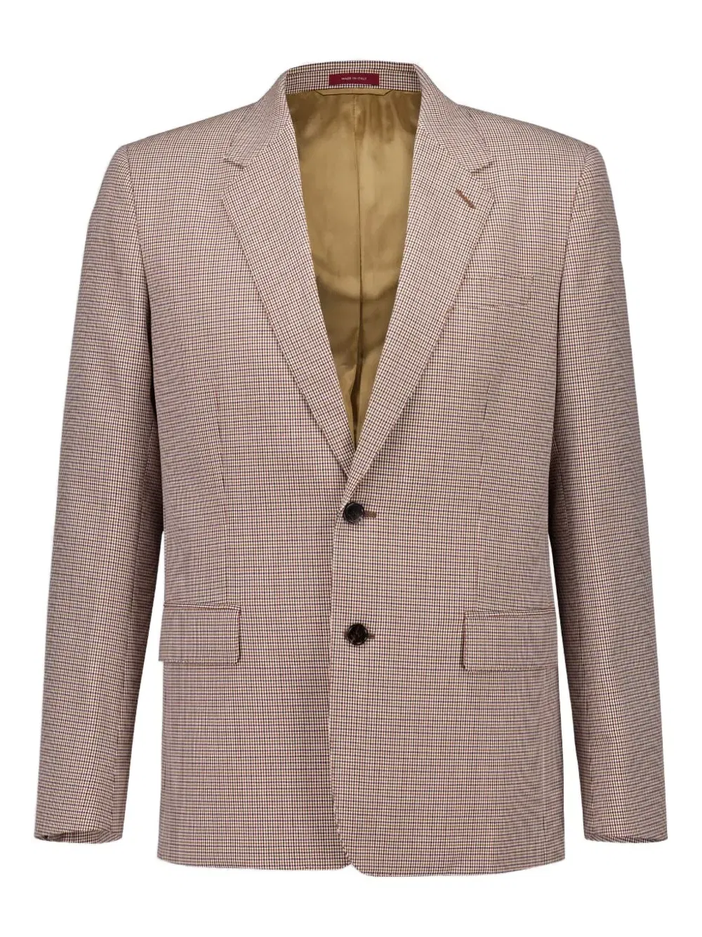 gingham-pattern blazer