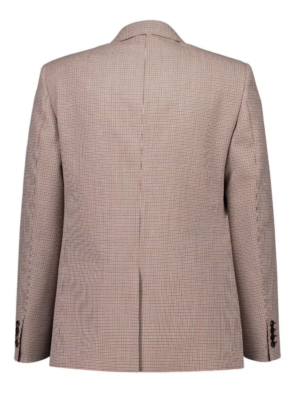 gingham-pattern blazer