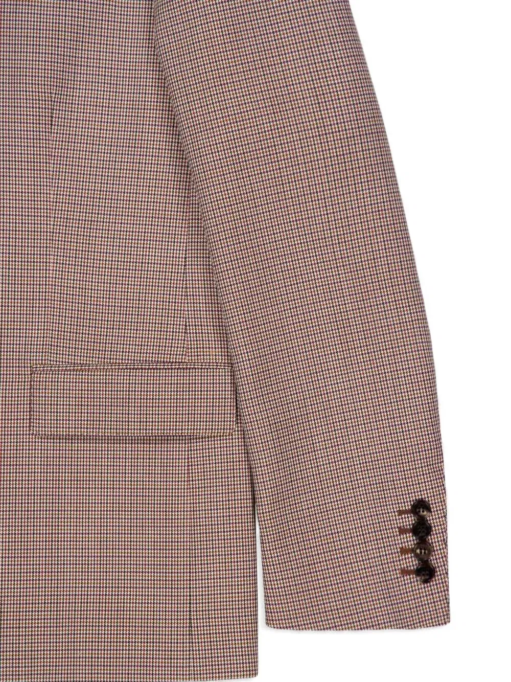 gingham-pattern blazer