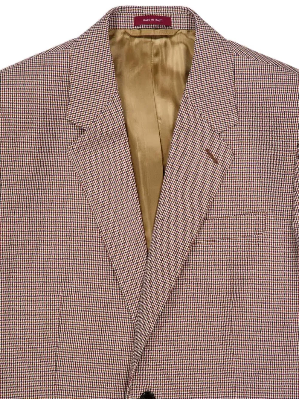gingham-pattern blazer