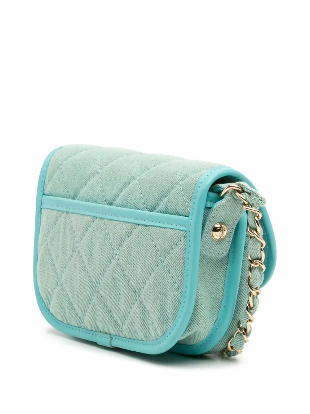 2021 Mini CC Quilted Denim Messenger Flap crossbody bag