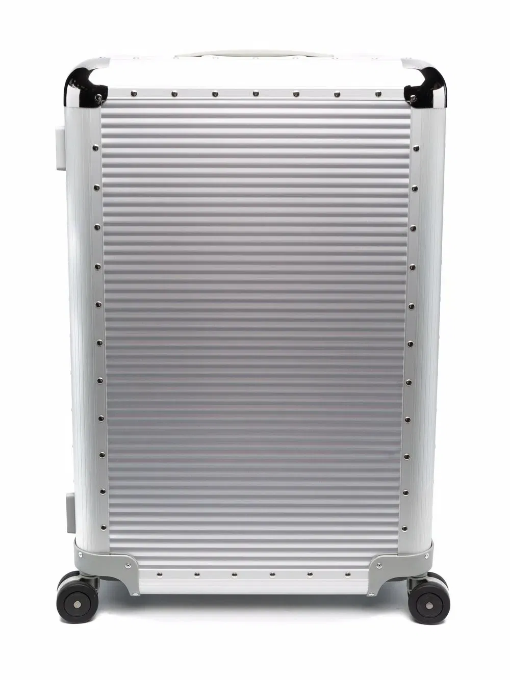 Bank S Spinner 76cm studded aluminum suitcase